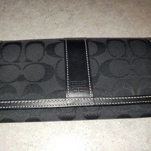 Black Coach Long Wallet